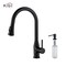 Kibi Napa Single Handle Pull Down Kitchen Sink Faucet with Soap Dispenser C-KKF2005MB-KSD100MB - alternate 1